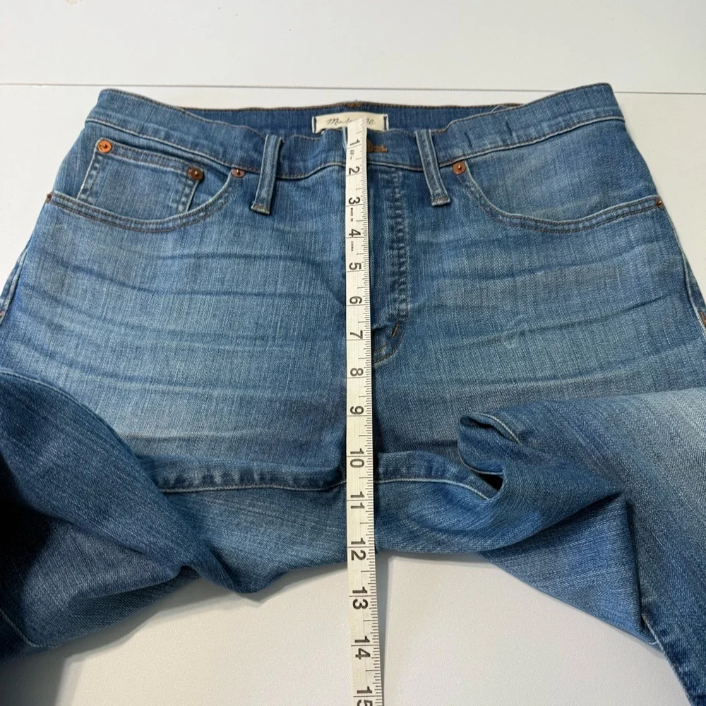 Madewell Cali Demi Boot Jeans Blue Wash Women Size 30 Zip Up Ankle Length - Picture 11 of 14